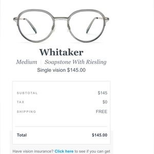 Warby Parker Whitaker glasses
